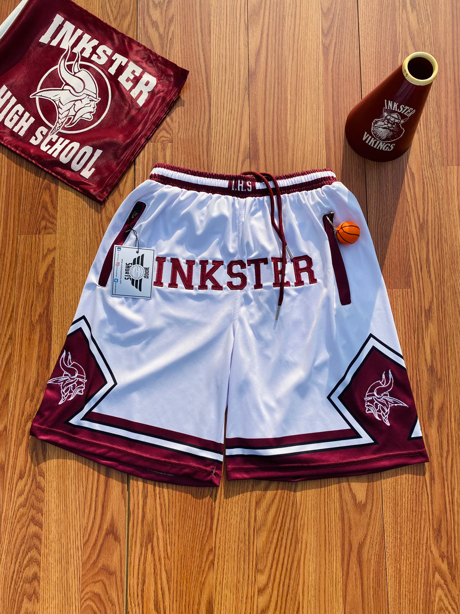 Inkster Vikings Shorts Away (White) Inktown Store