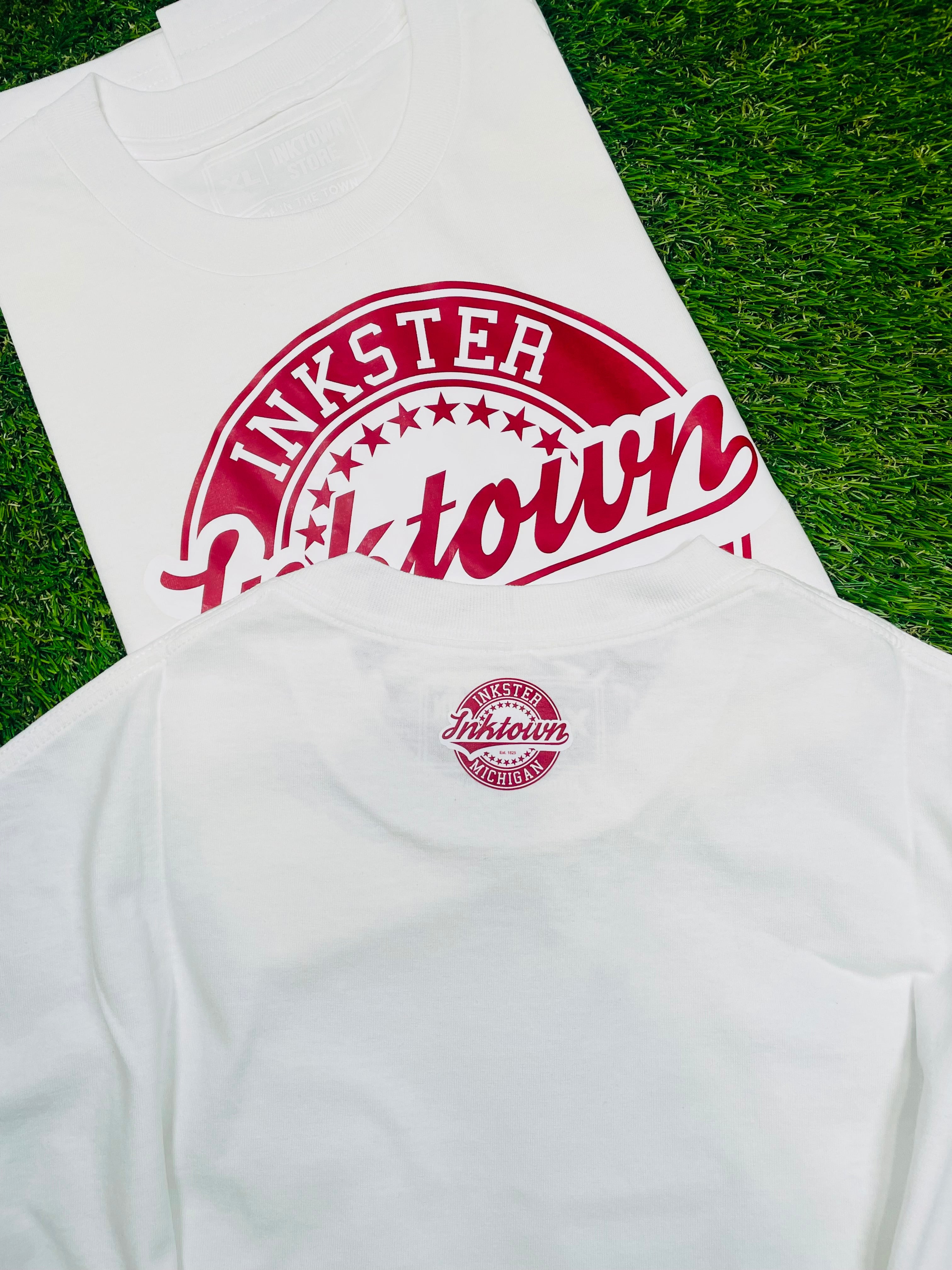 Inktown Store Classic Logo Tee (maroon & white)