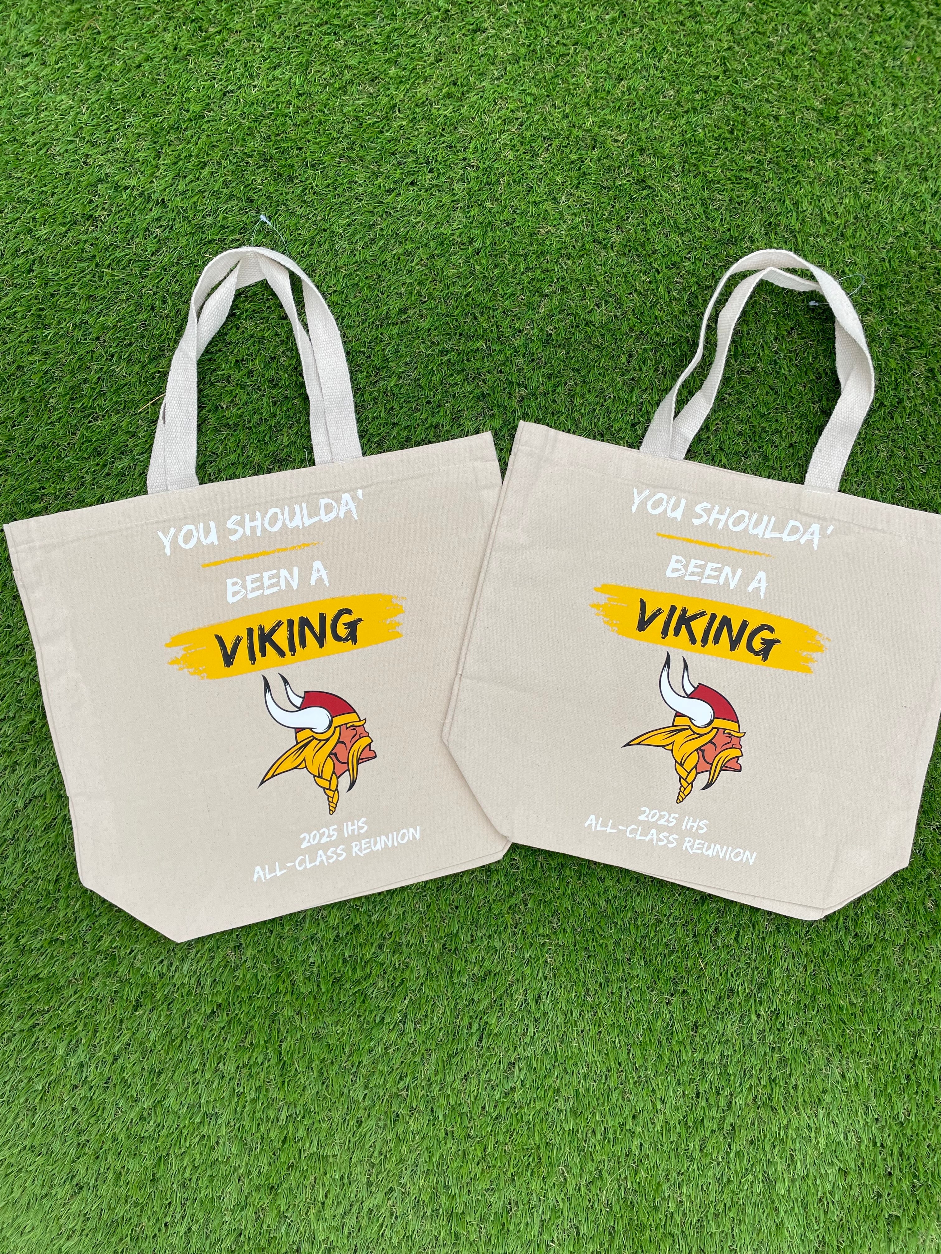 Large Tote Bag - “You Shoulda Been A Viking 2025 IHS All-Class Reunion”