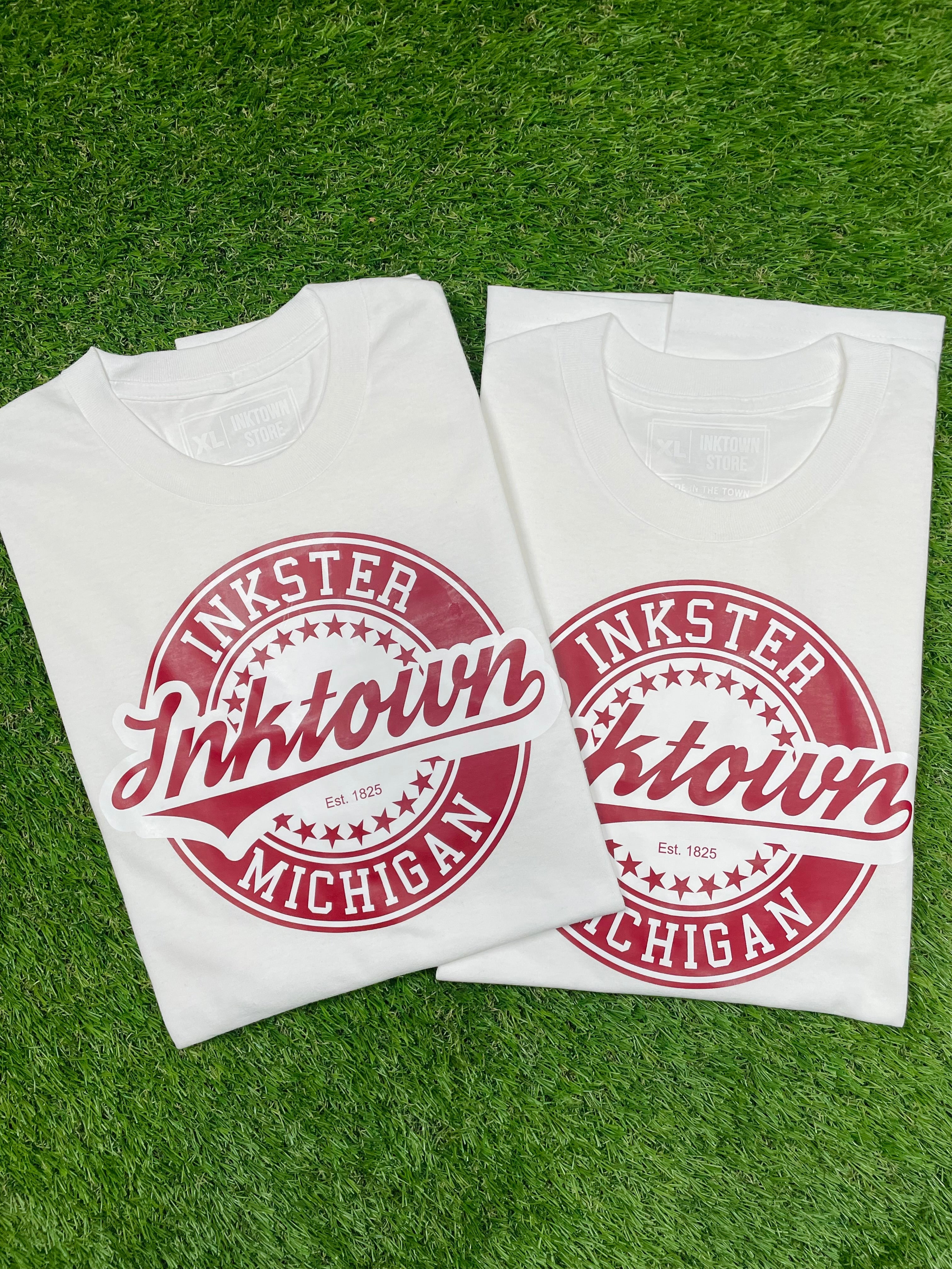 Inktown Store Classic Logo Tee (maroon & white)